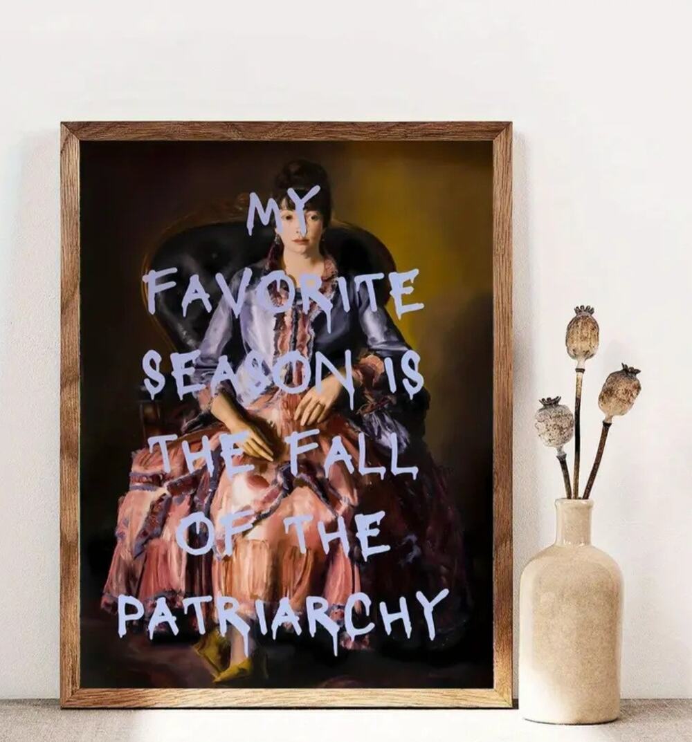 Fall of the Patriarchy Canvas Art Print 12×16" Feminism Victorian Women's Rights